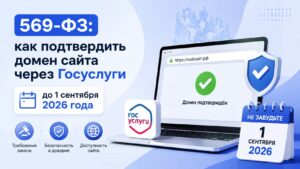 569-ФЗ: как подтвердить домен сайта через Госуслуги до 1 сентября 2026 года