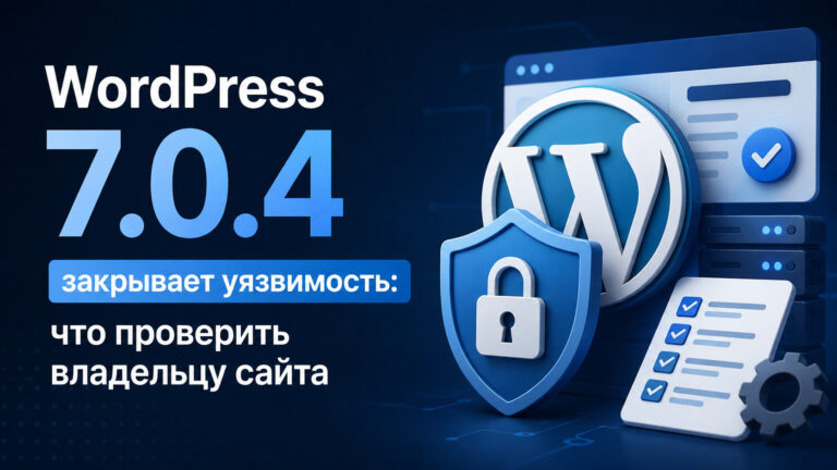 WordPress 7.0.4 закрывает уязвимость: что проверить владельцу сайта